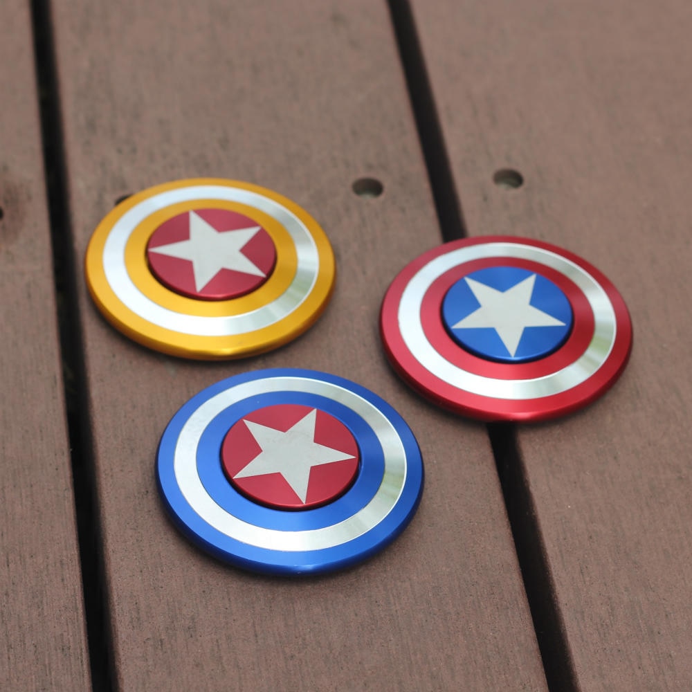 Hand Spinner Captain America : Bouclier Héroïque Anti-Stress