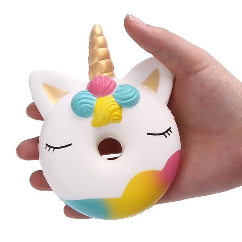 Balle Anti-Stress Squishy Donuts Licorne Magique
