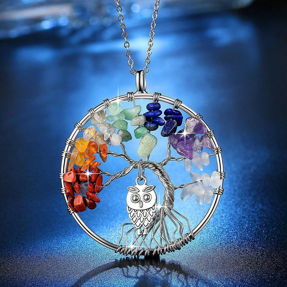 Collier Arbre de Vie Chakras Énergétiques
