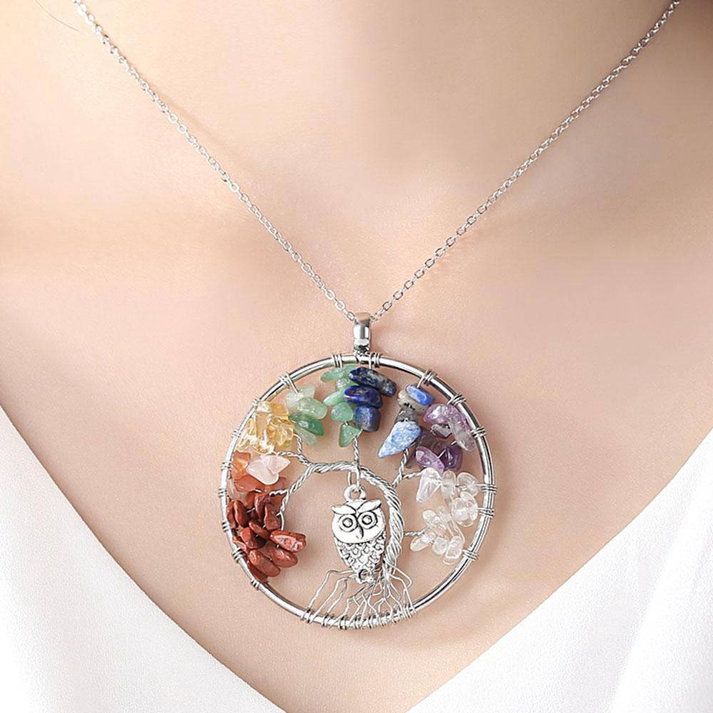 Collier Arbre de Vie Chakras Énergétiques