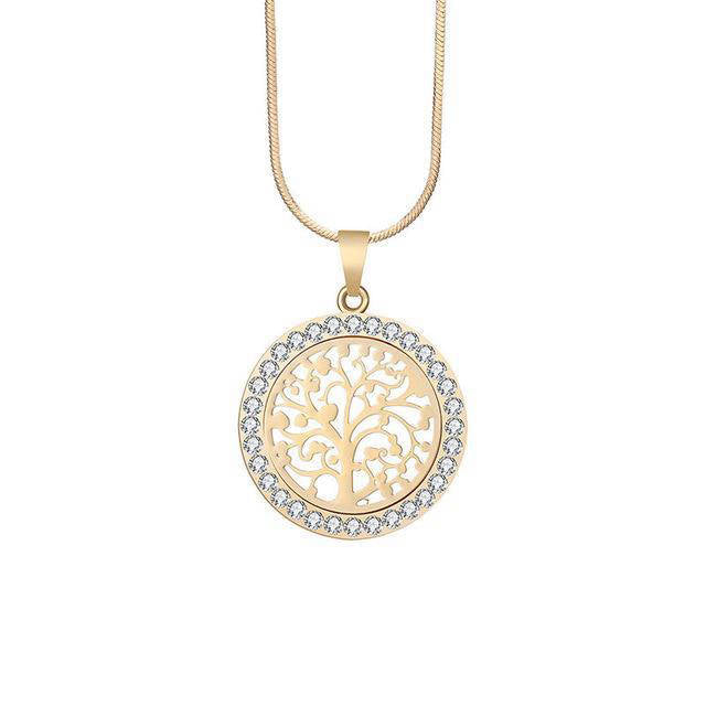Collier Arbre de Vie Or et Argent lumineux