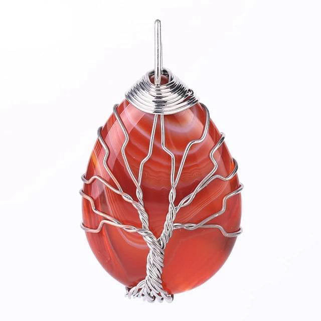 Pendentif Arbre de Vie en Pierre Naturelle