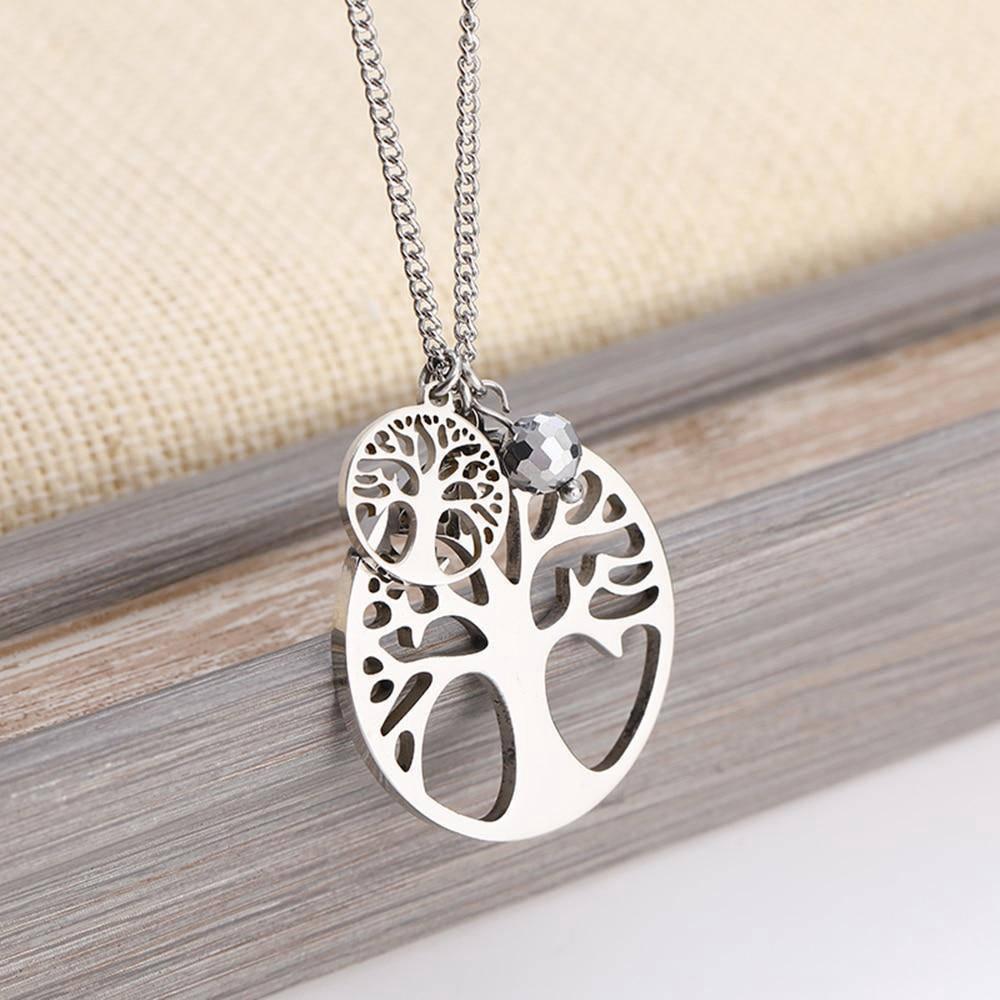 Pendentif Arbre de Vie en Acier Inoxydable