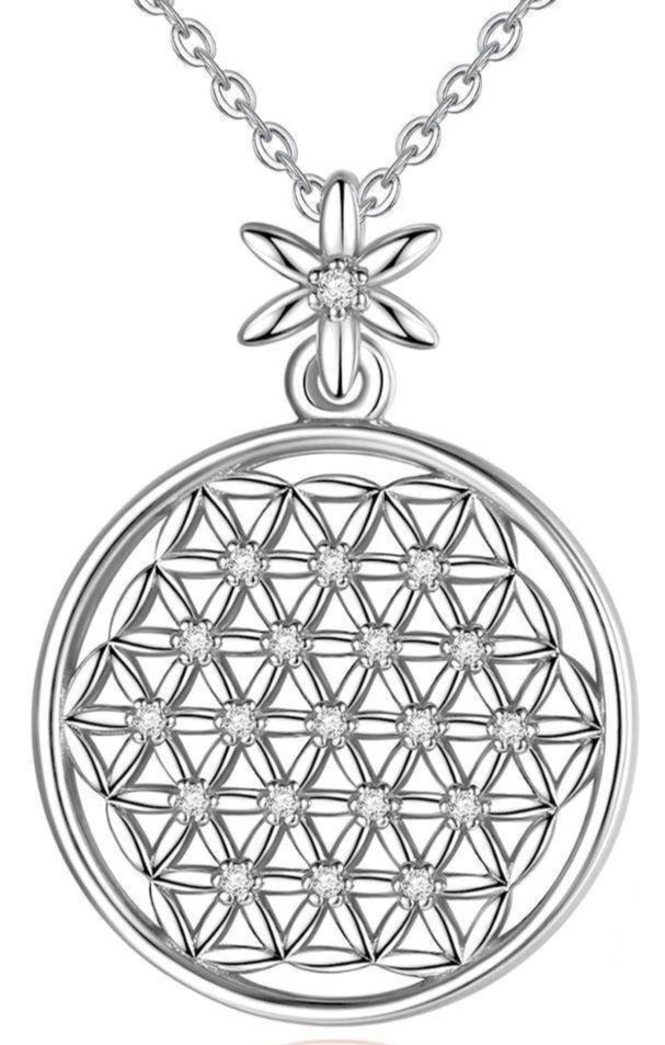 Pendentif Fleur de Vie en Argent Pur - Bijou Spirituel et Élégant