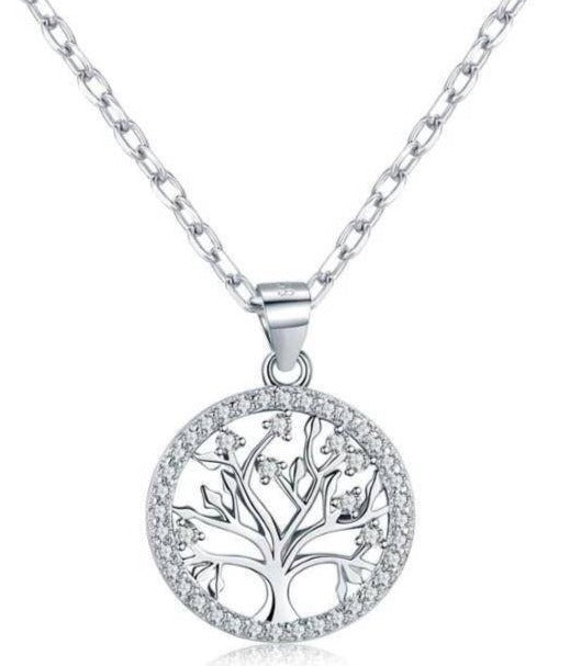 Collier Arbre de Vie Argent Véritable - Symbole de Croissance et Force