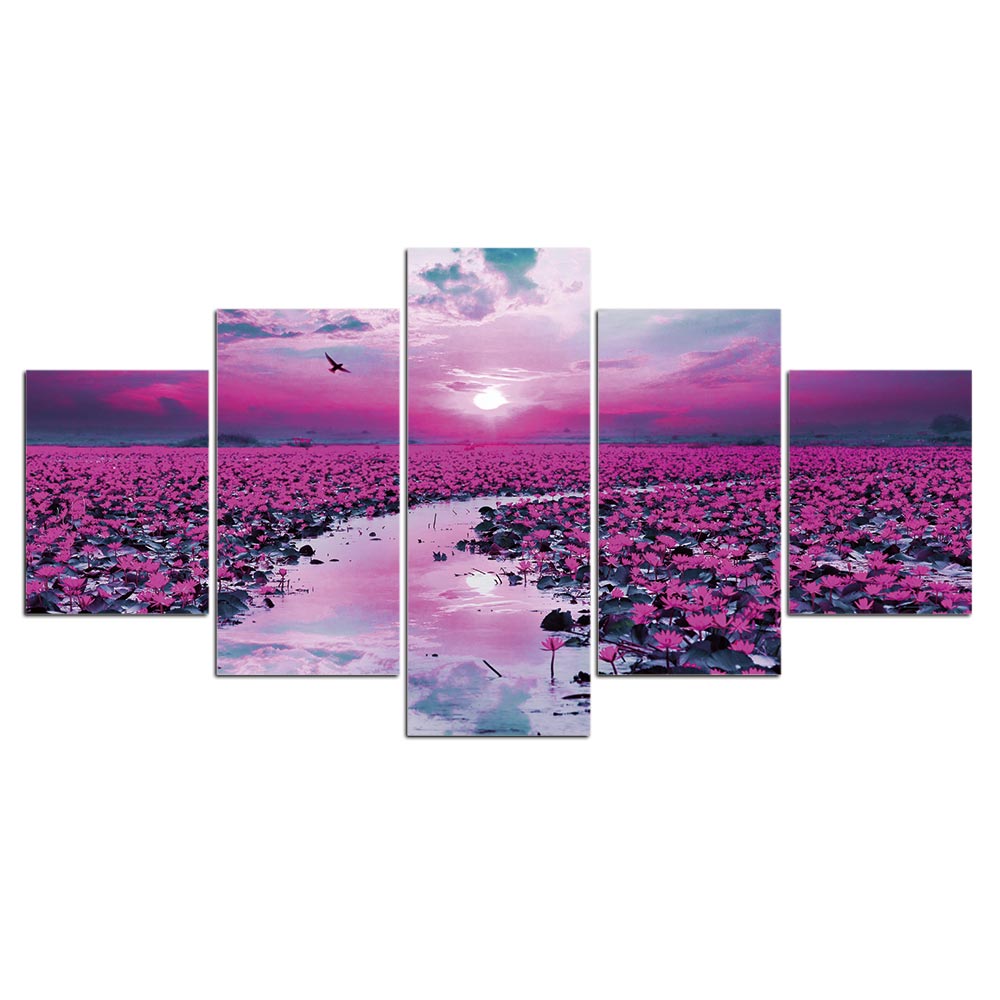 Tableau Zen Fleur de Lotus Rose - Élégance et Sérénité