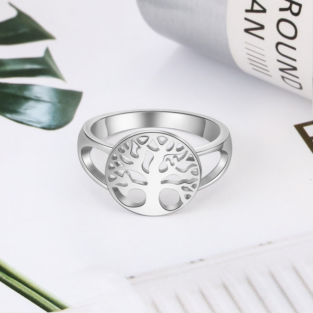 Bague Anti-Stress Arbre de Vie en Argent Sterling