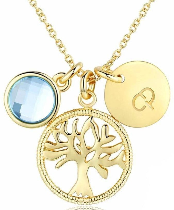 Pendentif Arbre de Vie Or et Cristal : Élégance Éternelle et Énergie Positive