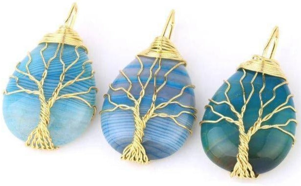 Pendentif Arbre de Vie en Pierre Naturelle