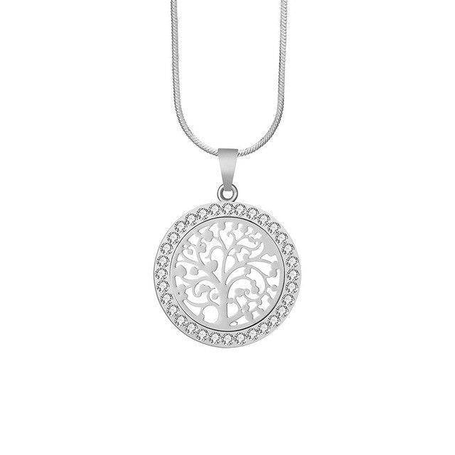 Collier Arbre de Vie Or et Argent lumineux