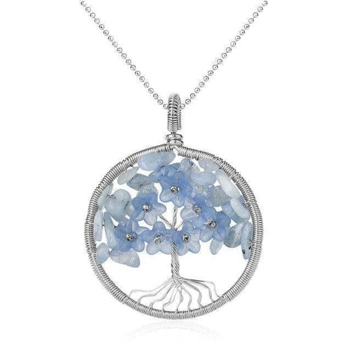 Collier Arbre de Vie avec Pierre Naturelle