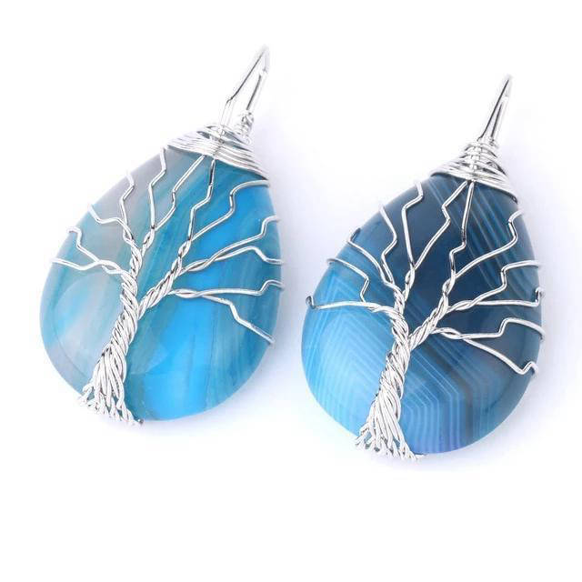 Pendentif Arbre de Vie en Pierre Naturelle