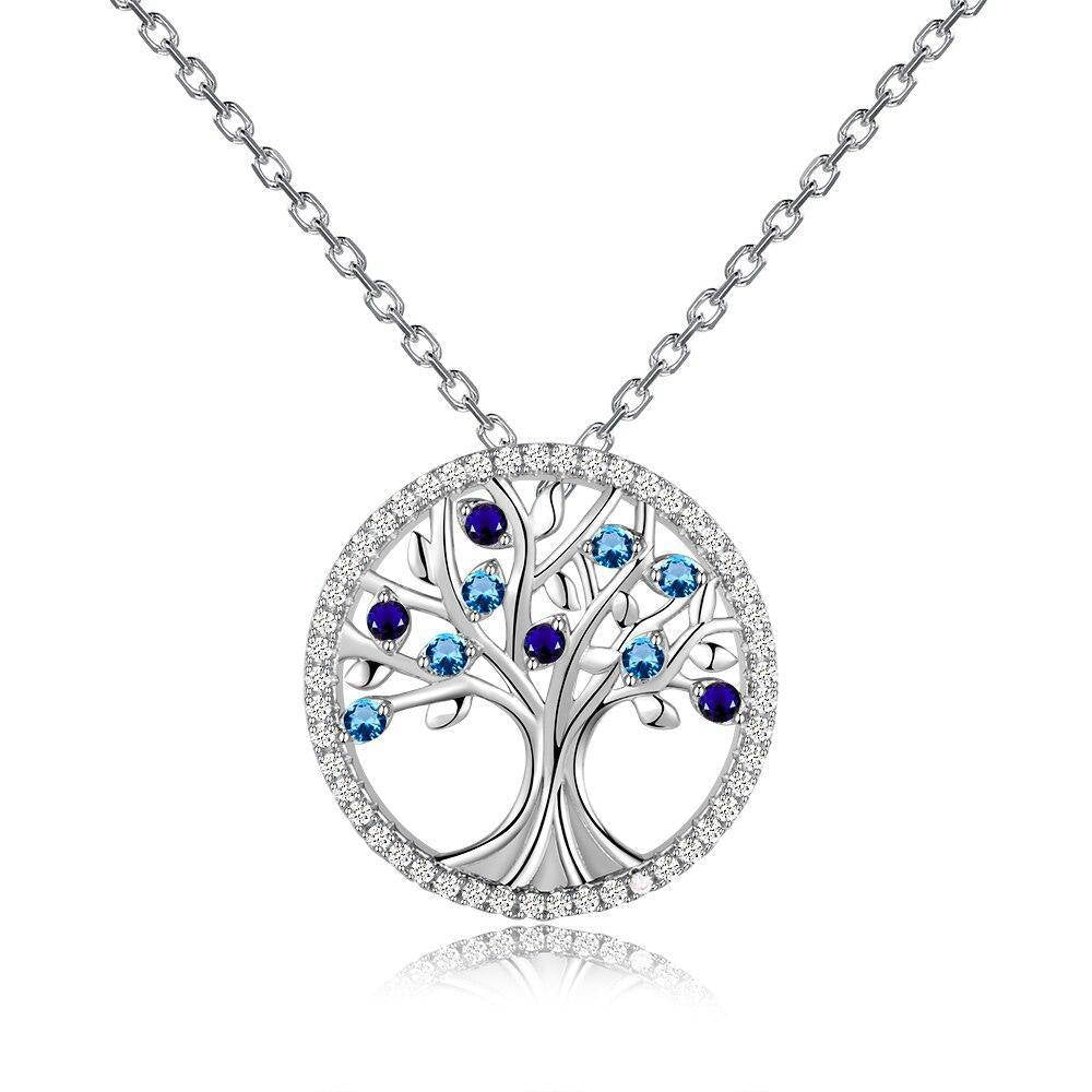 Collier Arbre de Vie Perles d'Azur
