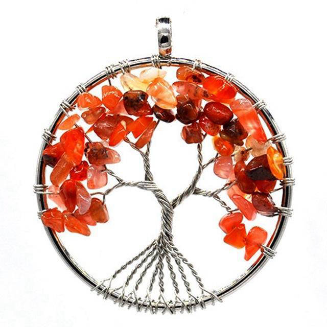 Collier Arbre Vie Spirituel Agate