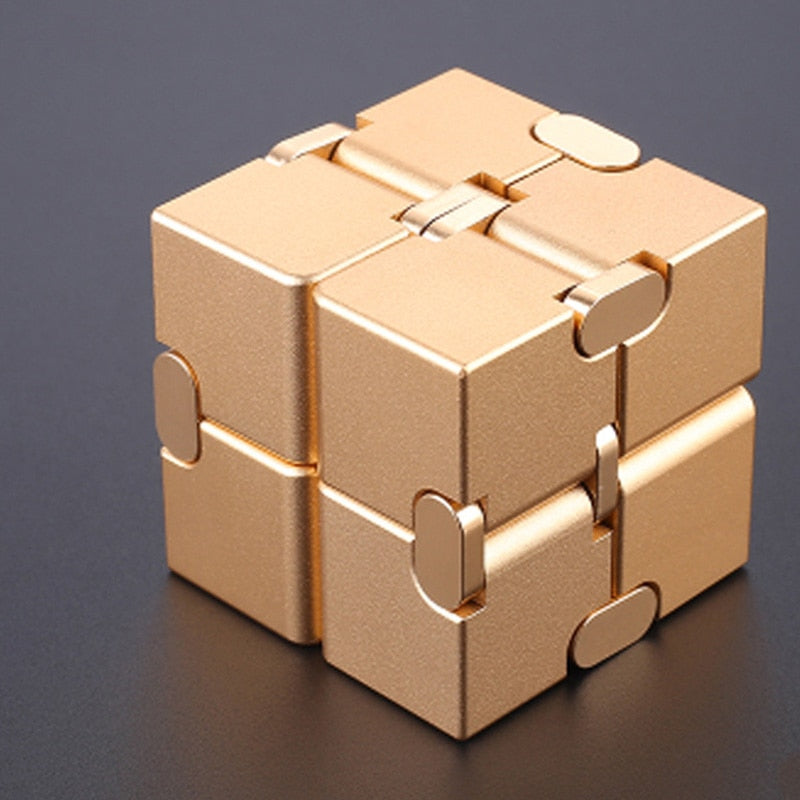 Cube Infini Aluminium : Jouet Anti-Stress Élite