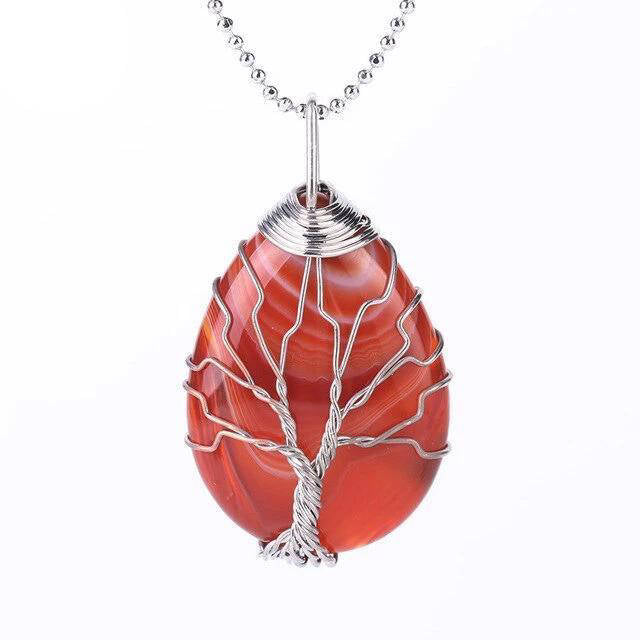 Pendentif Arbre de Vie en Pierre Naturelle