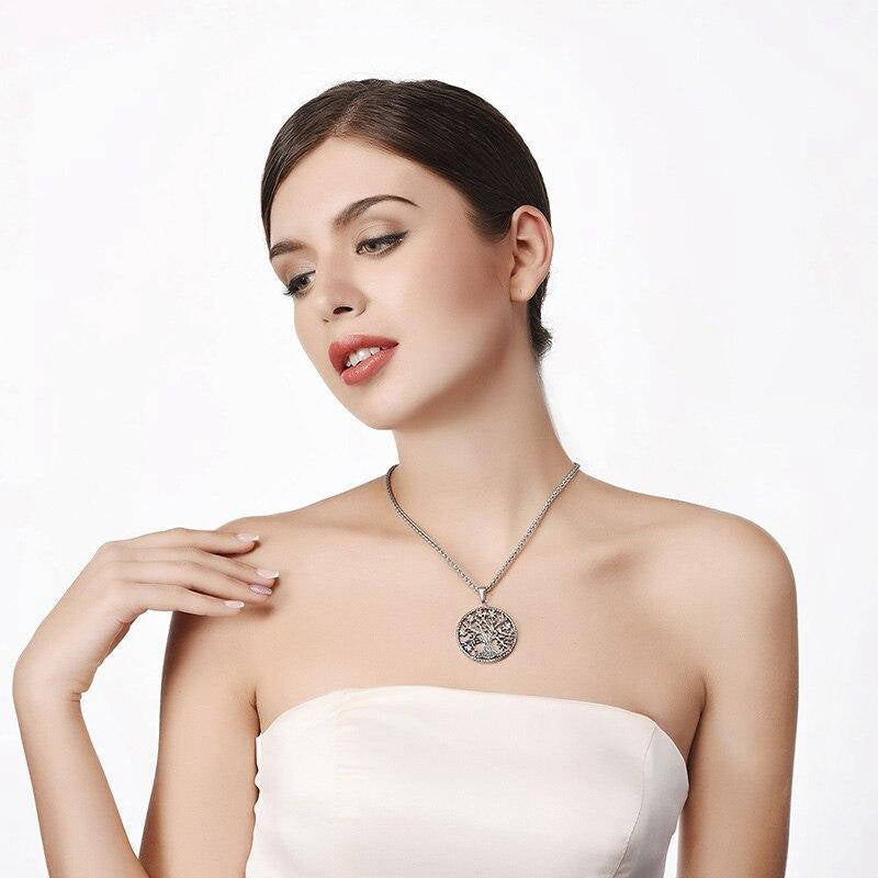 Collier Arbre de Vie Soleil Argent Élégance Rayonnante