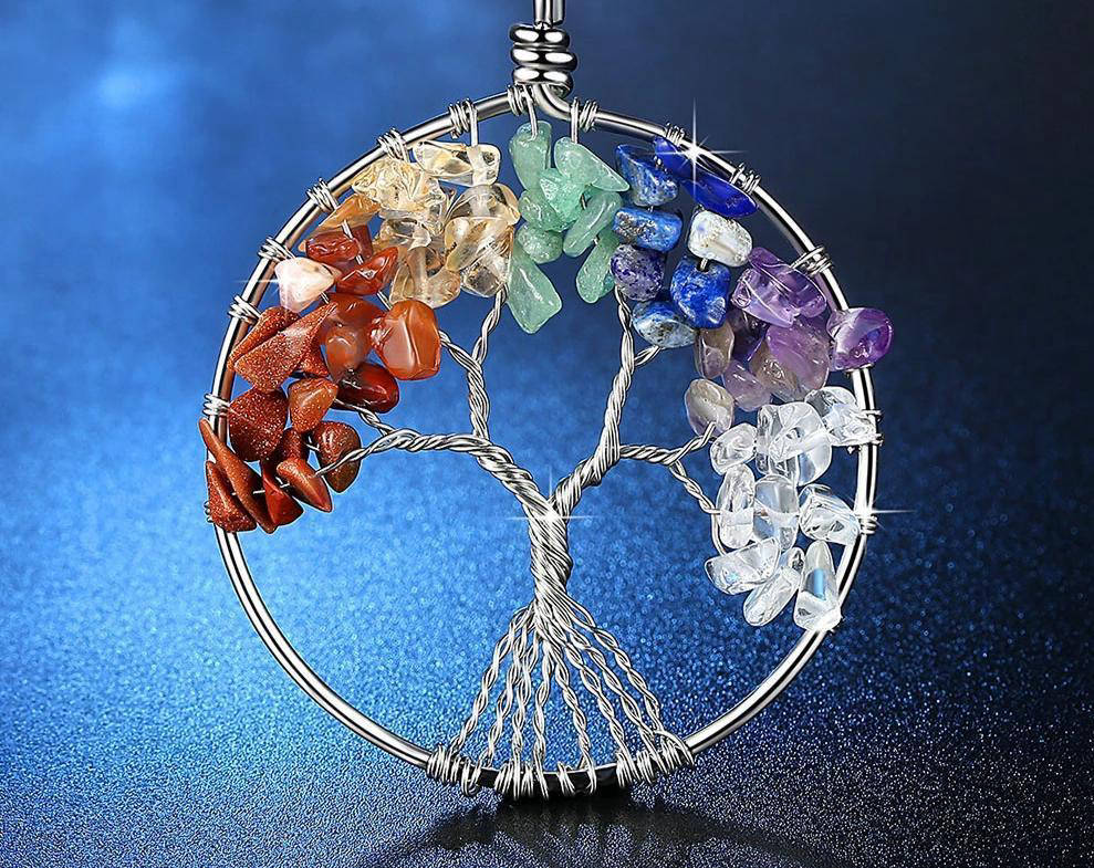 Collier Arbre de Vie 7 Chakras