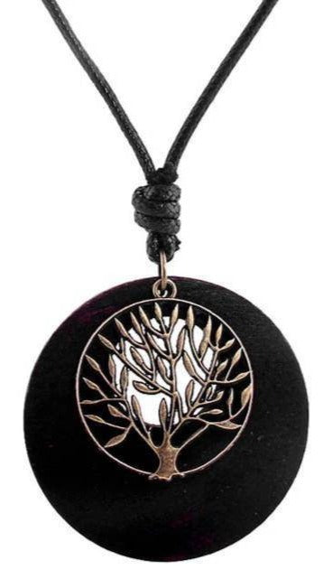 Collier Arbre de Vie Bois Naturel - Élégance Naturelle et Harmonie Naturelle