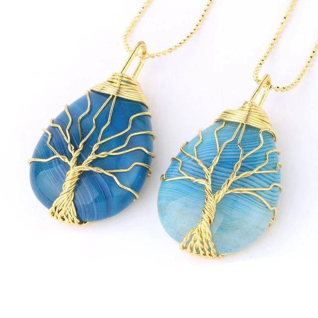 Pendentif Arbre de Vie en Pierre Naturelle