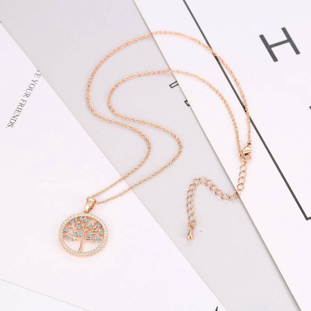 Collier Arbre de Vie Or Rose Élégance Éternelle