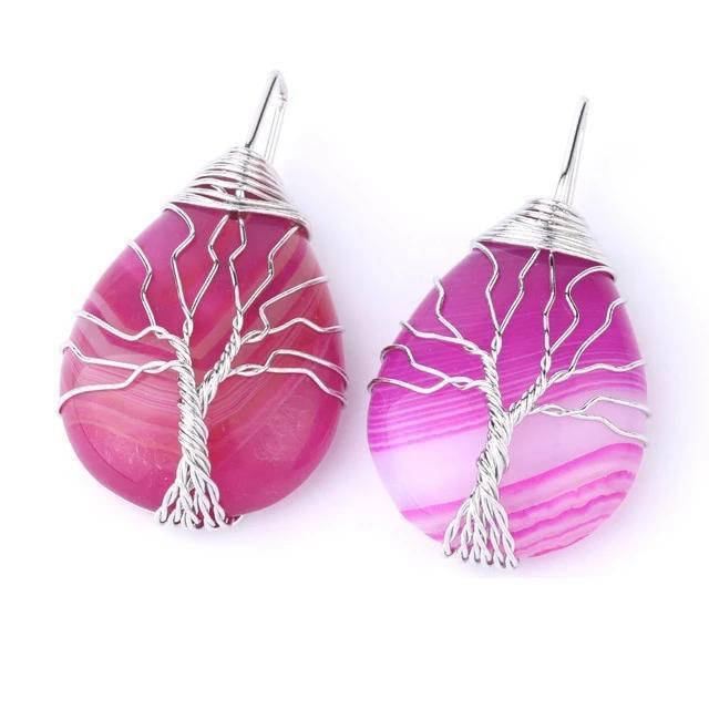 Pendentif Arbre de Vie en Pierre Naturelle