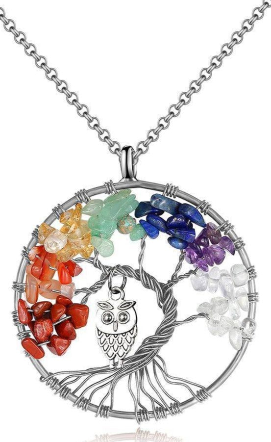 Collier Arbre de Vie Chakras Énergétiques