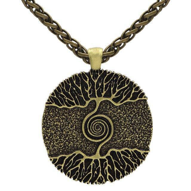 Collier Arbre de Vie Yggdrasil Ciel et Terre