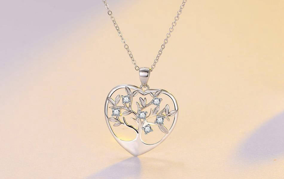 Collier Arbre de Vie Cœur - Argent Sterling