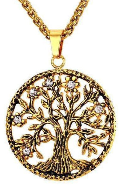Collier Arbre de Vie Soleil : Élégance Spirituelle, Éclat Naturel.