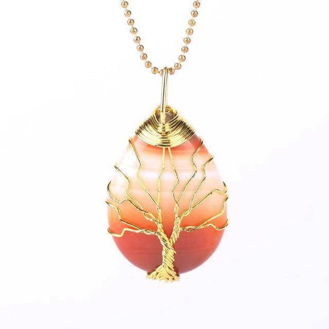 Pendentif Arbre de Vie en Pierre Naturelle