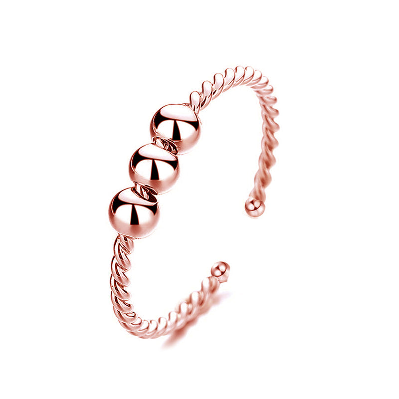 Bague d'anxiété apaisante avec bille tournante