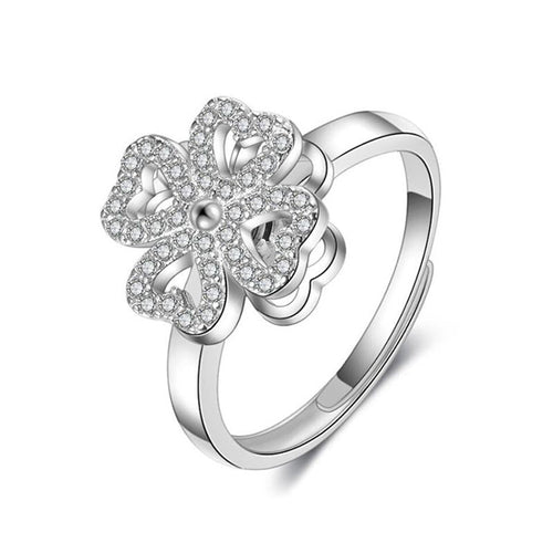 Bague d'Anxiété Trèfle Relaxant