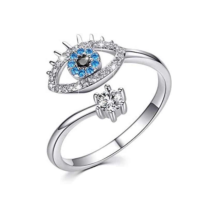 Bague d'Anxiété Œil Bleu - Sérénité et Élégance Instantanément