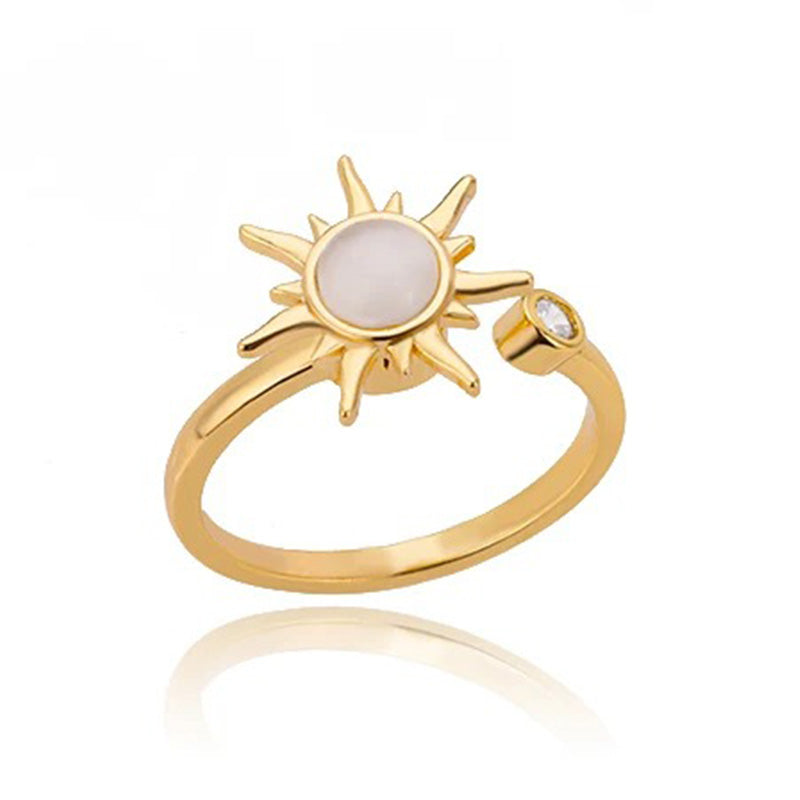 Bague d'anxiété Soleil Lune - Équilibre et Sérénité