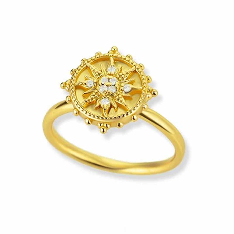 Bague d'anxiété Soleil Or - Élégance et Sérénité au Quotidien
