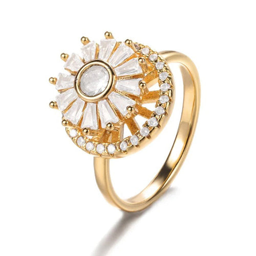 Bague d'Anxiété Fleur d'Or : Élégance et Sérénité au Bout des Doigts