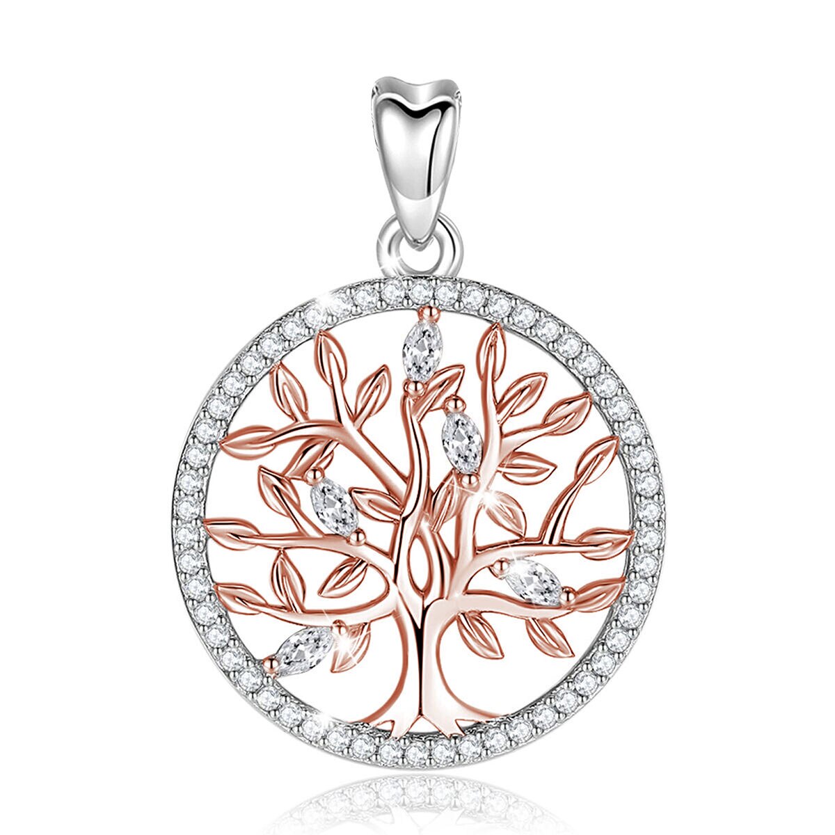 Médaille Arbre de Vie Or Rose - Symbole de Beauté et Élégance