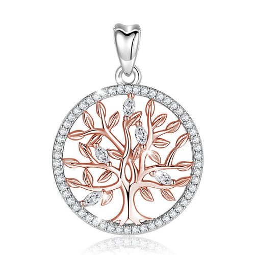 Médaille Arbre de Vie Or Rose - Symbole de Beauté et Élégance