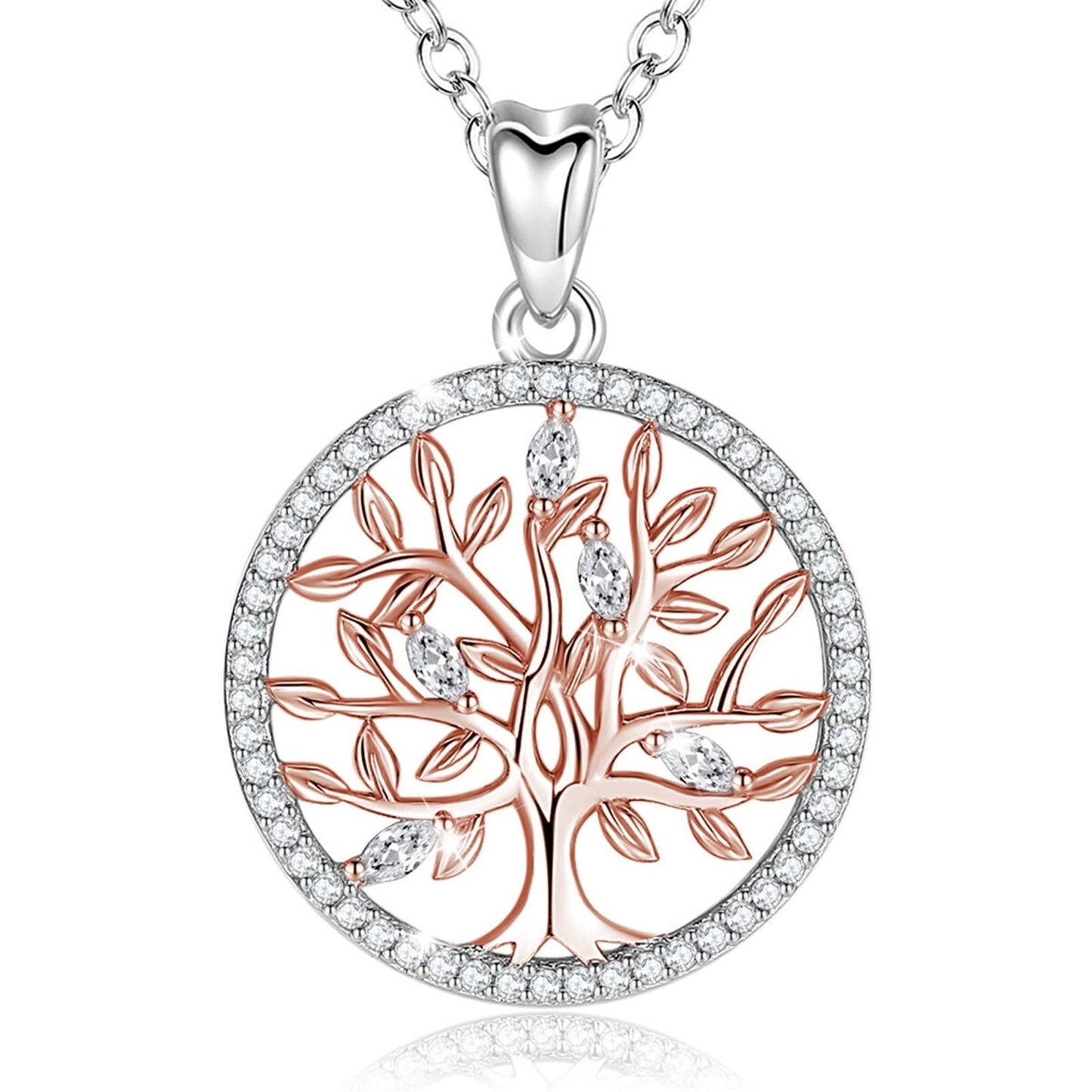 Médaille Arbre de Vie Or Rose - Symbole de Beauté et Élégance