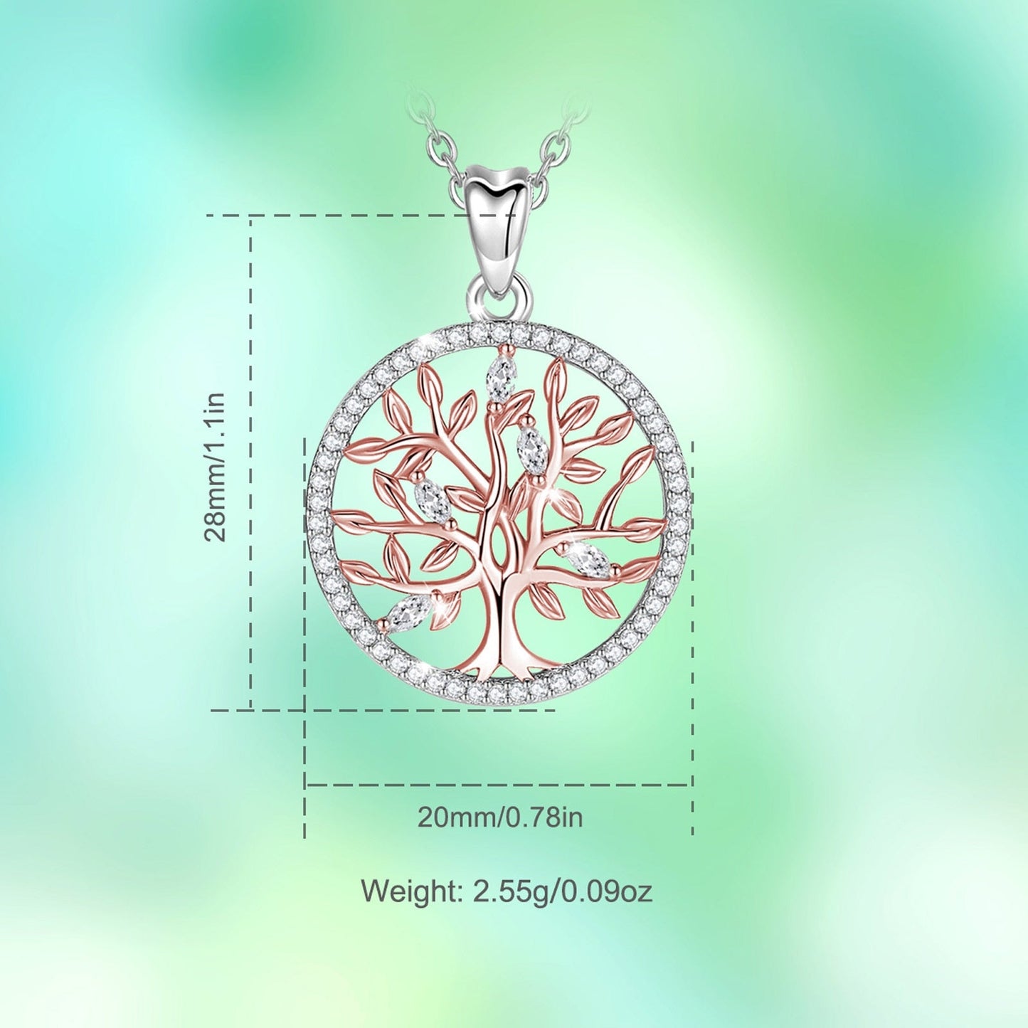 Médaille Arbre de Vie Or Rose - Symbole de Beauté et Élégance