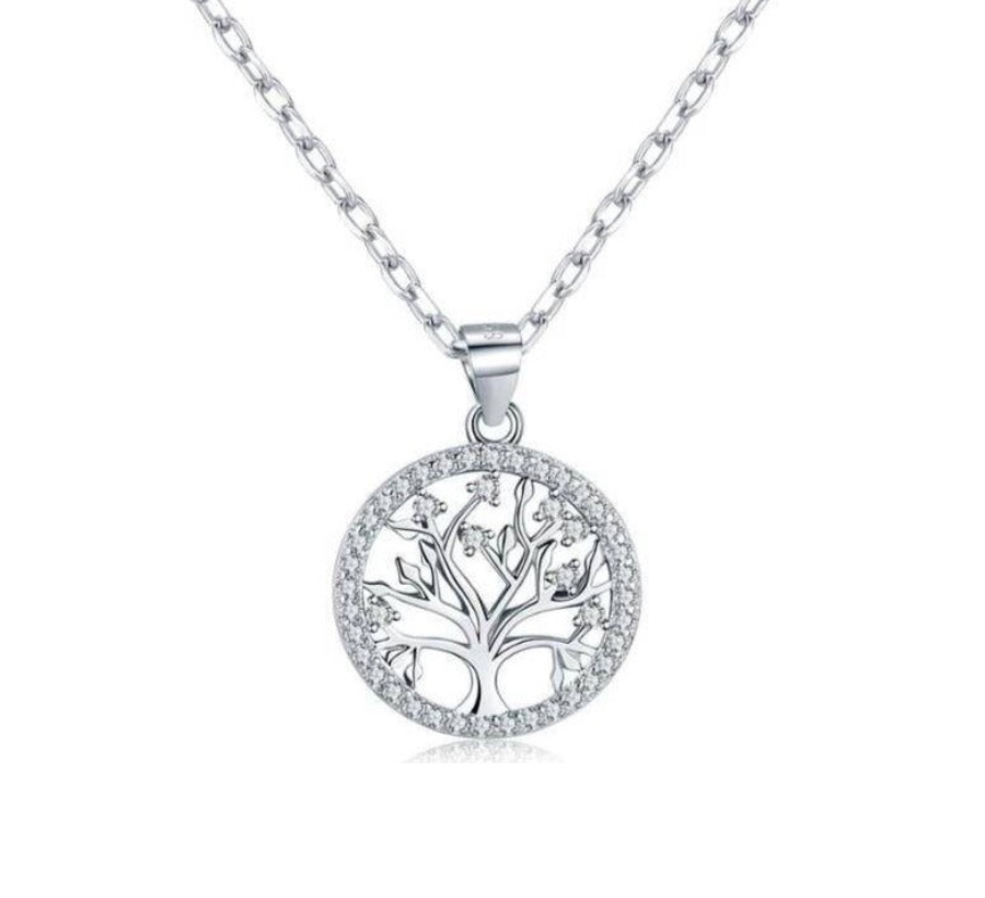 Collier Arbre de Vie Argent Véritable - Symbole de Croissance et Force
