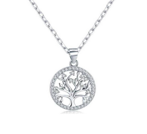 Collier Arbre de Vie Argent Véritable - Symbole de Croissance et Force
