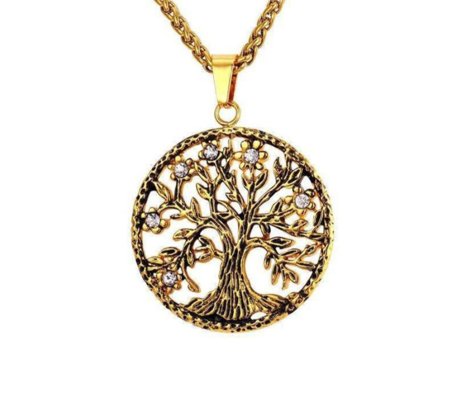 Collier Arbre de Vie Soleil : Élégance Spirituelle, Éclat Naturel.