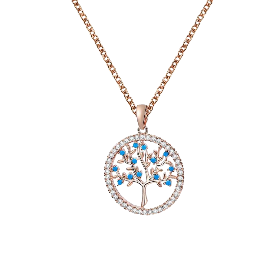 Collier Arbre de Vie Or Rose Élégance Éternelle