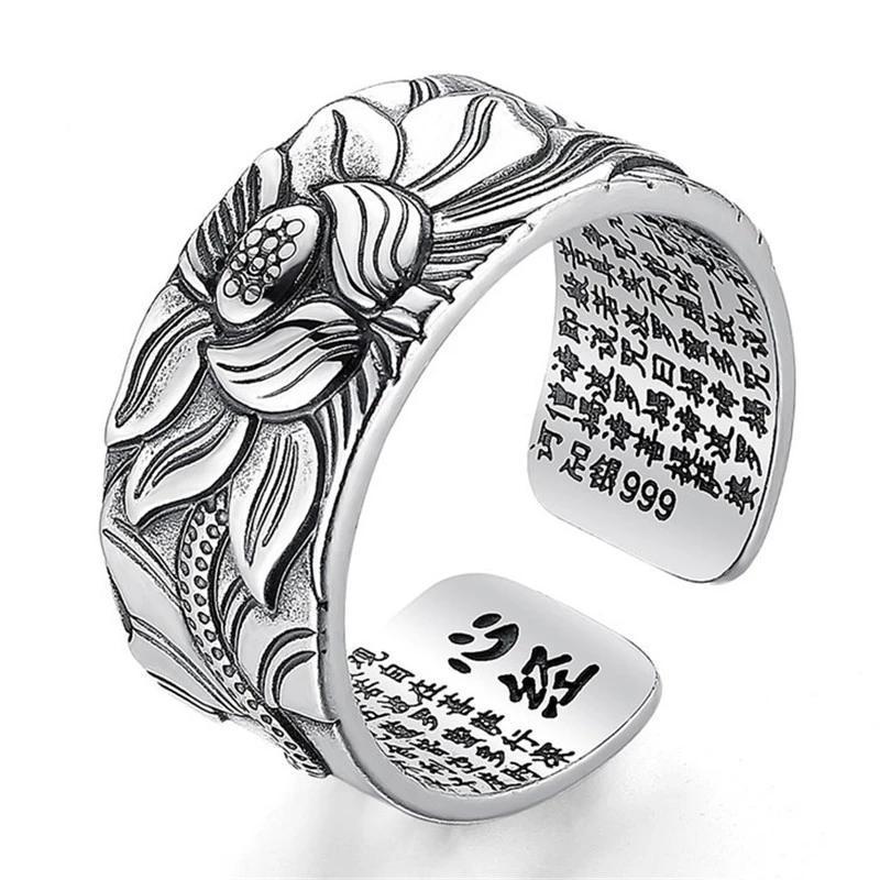 Bague Argent Lotus Anti-Stress