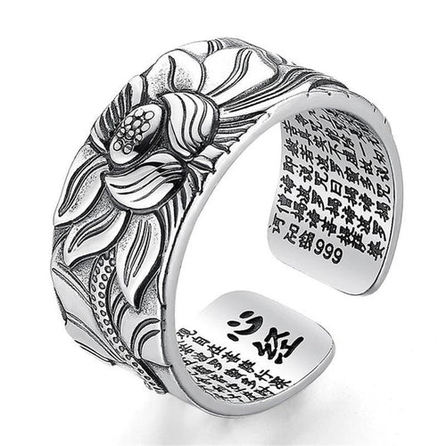 Bague Argent Lotus Anti-Stress
