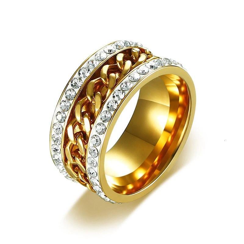 Bague Anti-Stress Anneau Tournant pour Femme