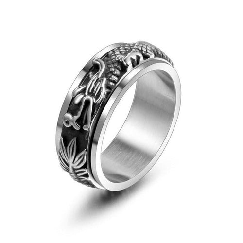 Bague Anti-Stress Dragon en Argent