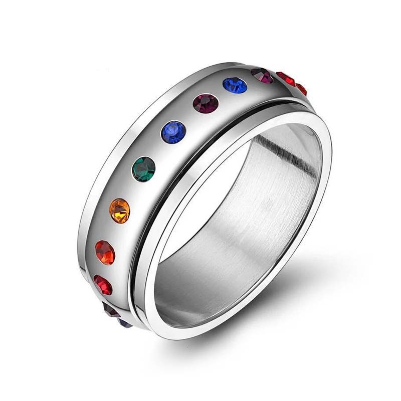 Bague Anti-Stress Arc-en-Ciel : Équilibre et Sérénité à Votre Portée